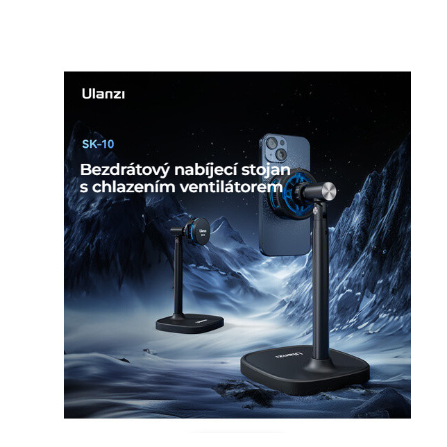 Ulanzi SK-10 magnetický nabíjecí stojan s chlazením – Magnetické nabíjení až 18 W