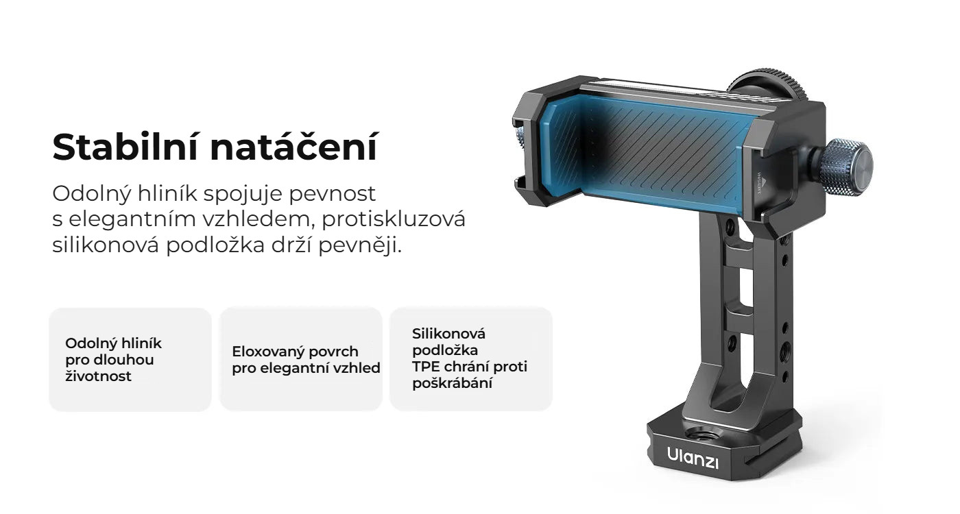 Ulanzi MA53 držák telefonu s kulovou hlavou – Stabilní natáčení