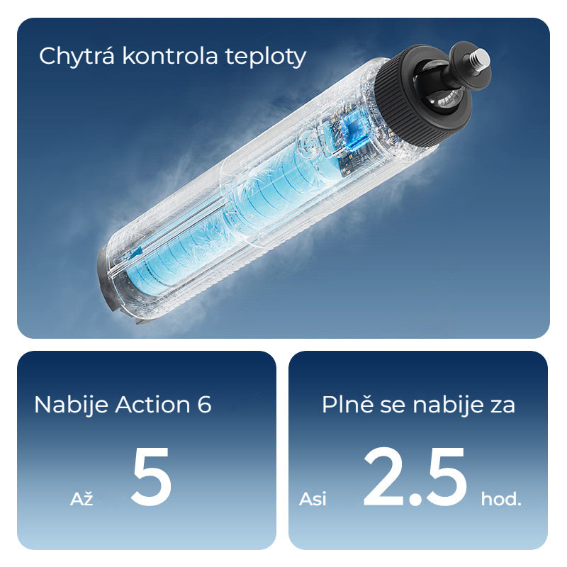 Ulanzi MA93 nabíjecí rukojeť 10 000 mAh se stativem – Chytrá kontrola teploty