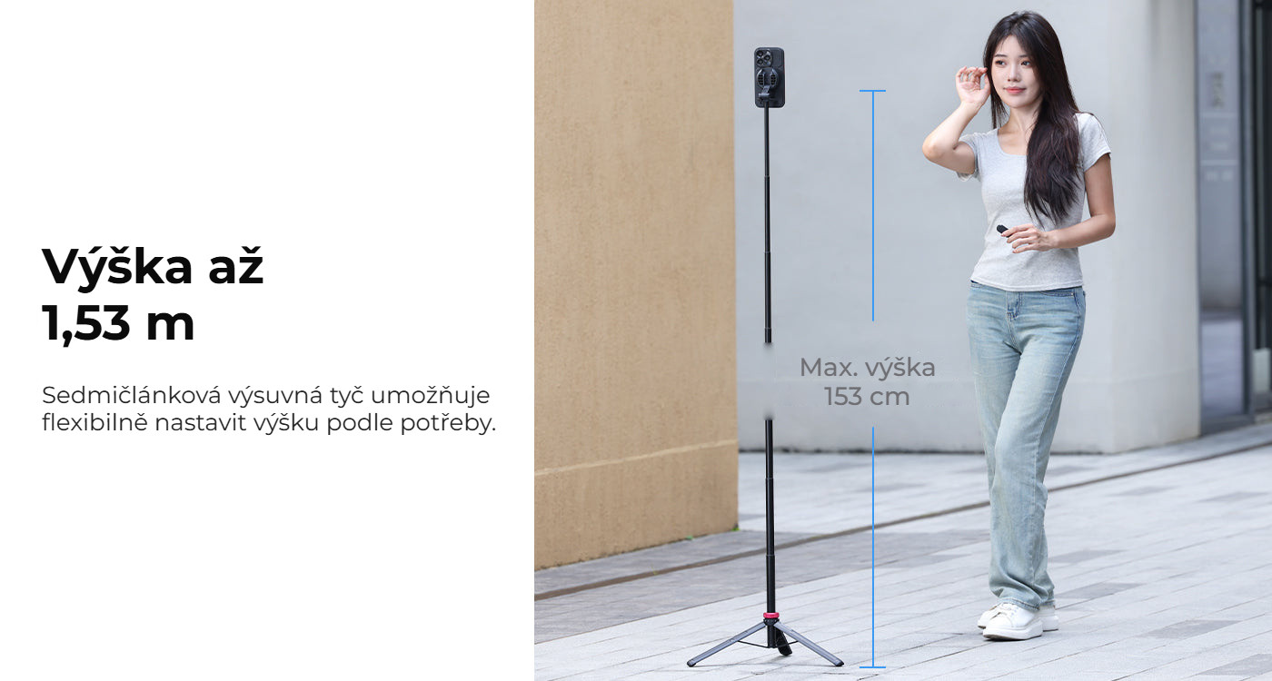 Ulanzi MT-84 mini stativ pro MagSafe – Výška až 1,53 m