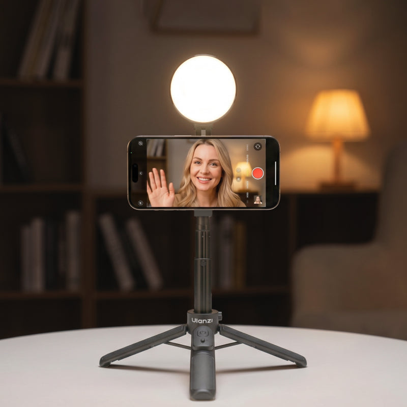 Ulanzi MT40 mini selfie tyč s přisvětlením – Přisvětlení se třemi teplotami chromatičnosti