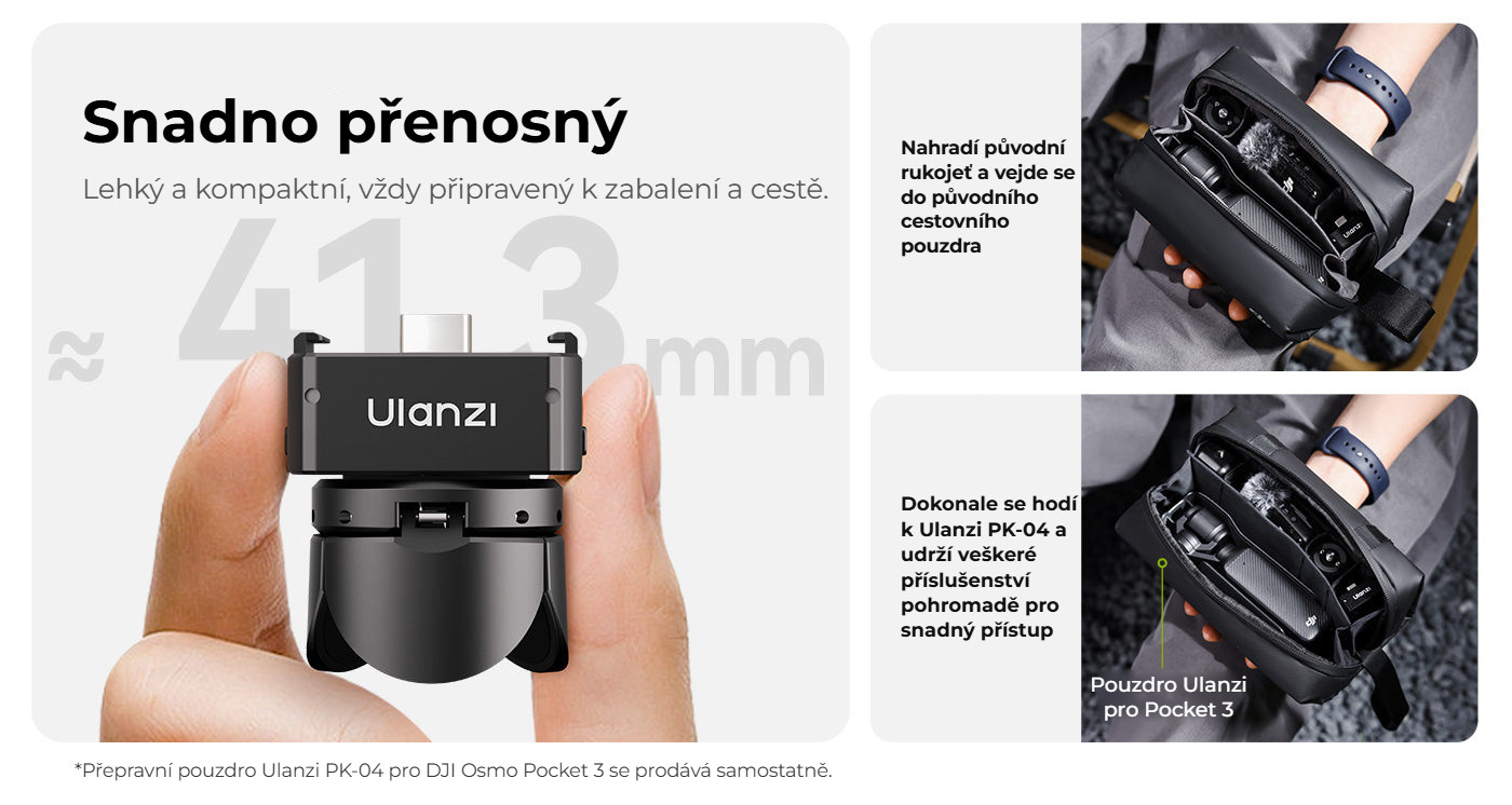 Ulanzi Pocket 3 Mini Tripod Kit PK-08 + PK-11 – Lehký a kompaktní