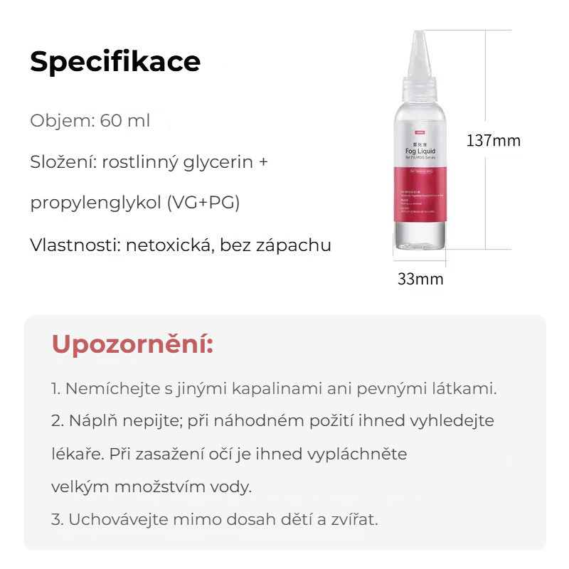Ulanzi Fog Juice 60 ml – Parametry a bezpečné použití