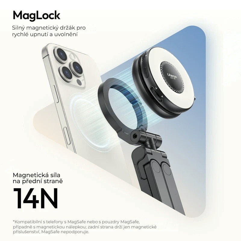 Ulanzi MA88 MagLock držák telefonu – Magnet MagLock s úchopem 14 N