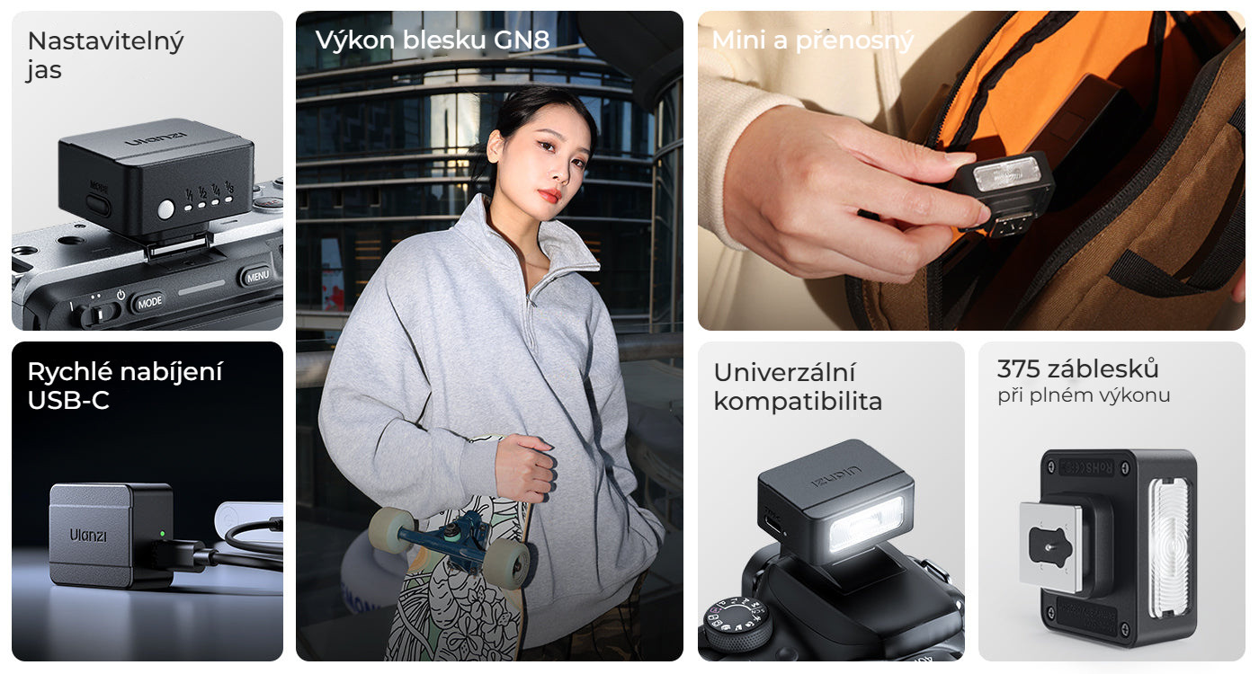 Ulanzi SL02 Spark Lite Camera Flash Light – Vše podstatné na jednom obrázku