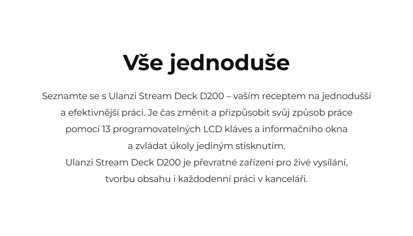 Ulanzi D200 Stream Controller – Vše jednoduše
