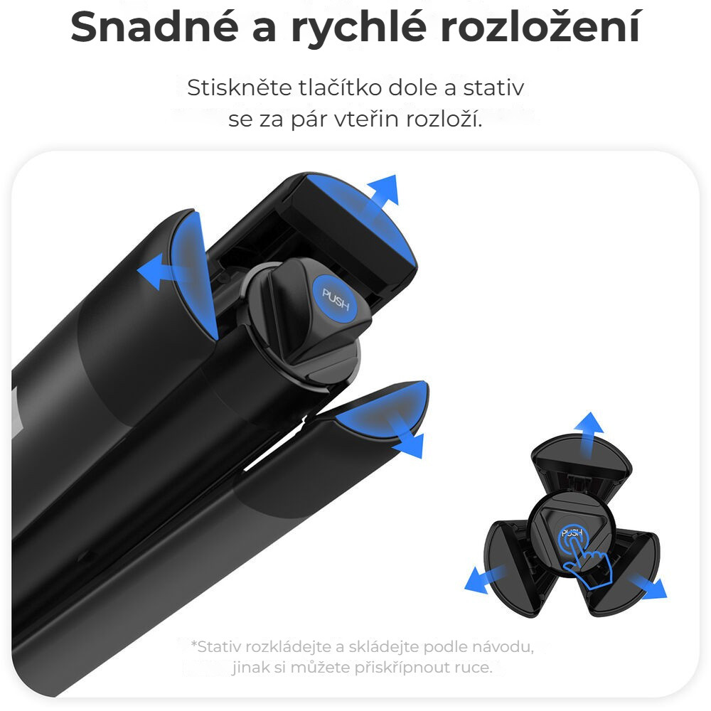 Ulanzi AT-01 Offset Vlog Tripod – Rozložení jedním stiskem