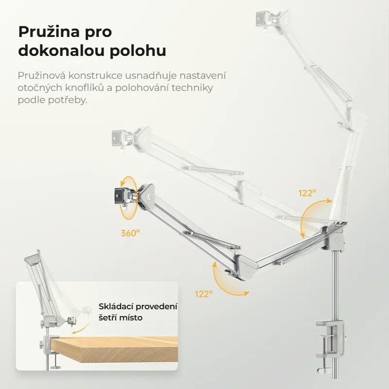 Ulanzi TH04 Overhead Camera Mount – Pružinové nastavení polohy