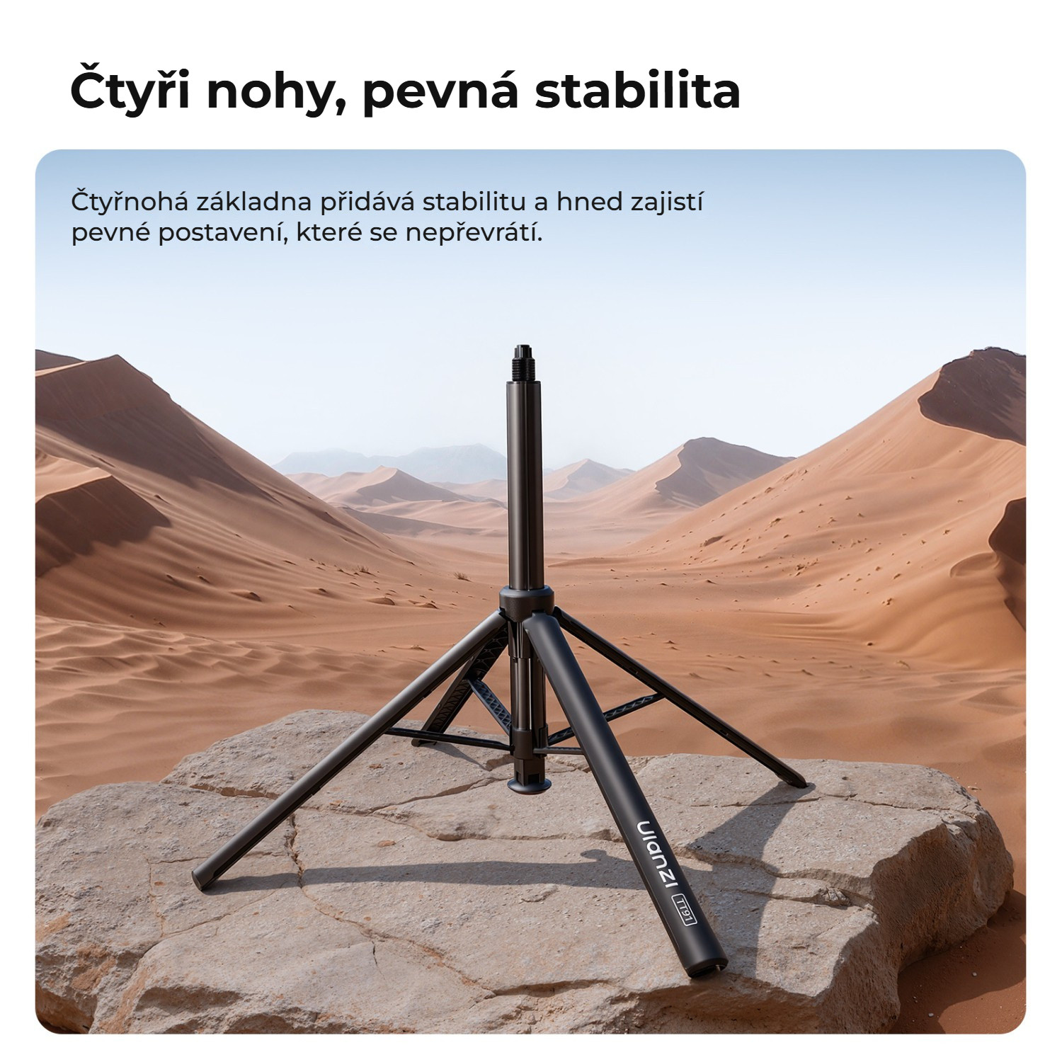 Ulanzi TT91 selfie tyč a stativ – Čtyři nohy, pevný stoj