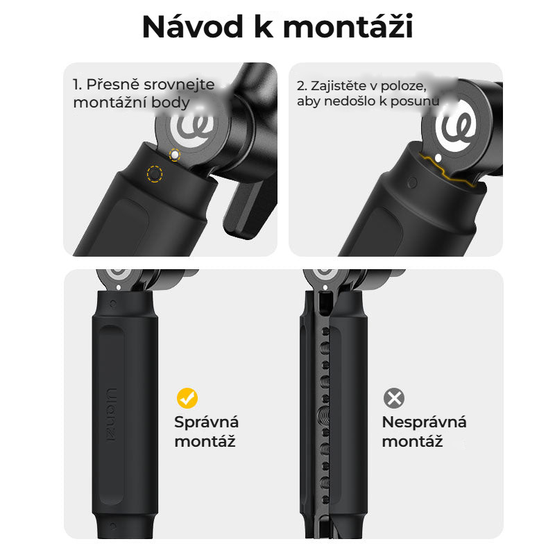 Ulanzi TA10 3-Section Magic Articulating Arm – Rukojeť 2 v 1 se silikonovým návlekem