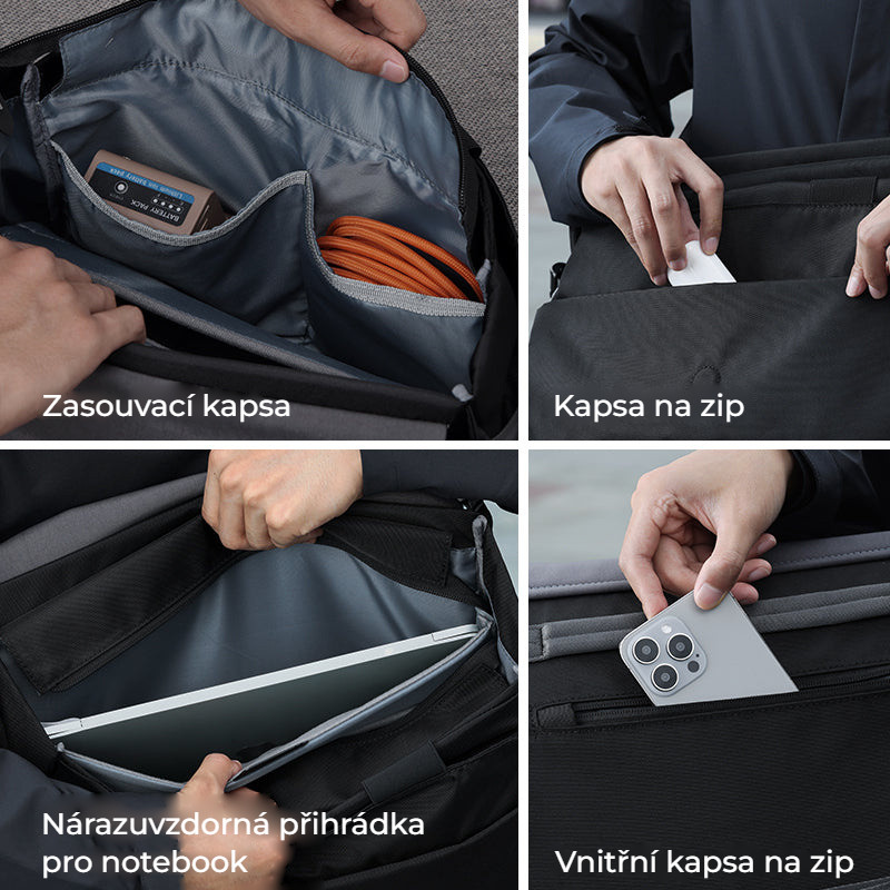 Ulanzi TE88 Camera Shoulder Bag – Kapsy pro drobnosti i notebook