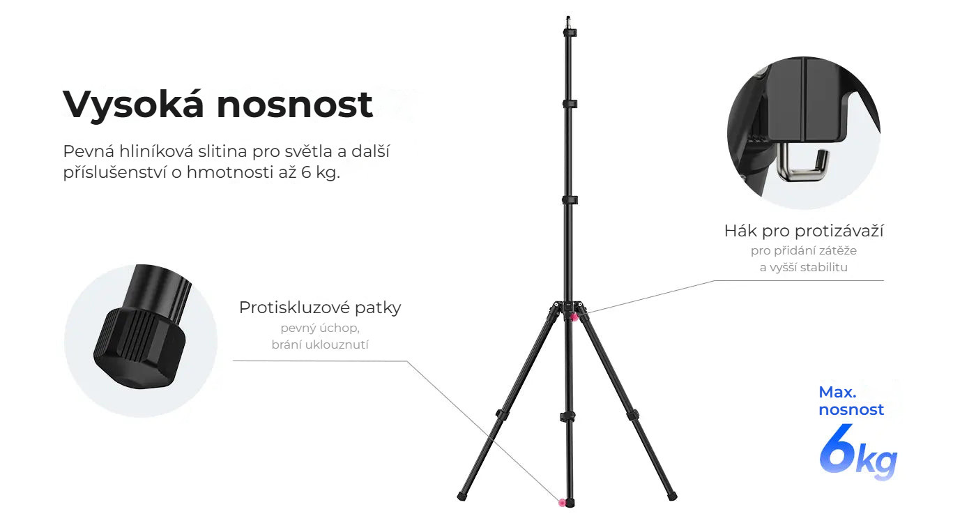 Ulanzi TT43 Reverse Folding Light Stand – Vysoká nosnost