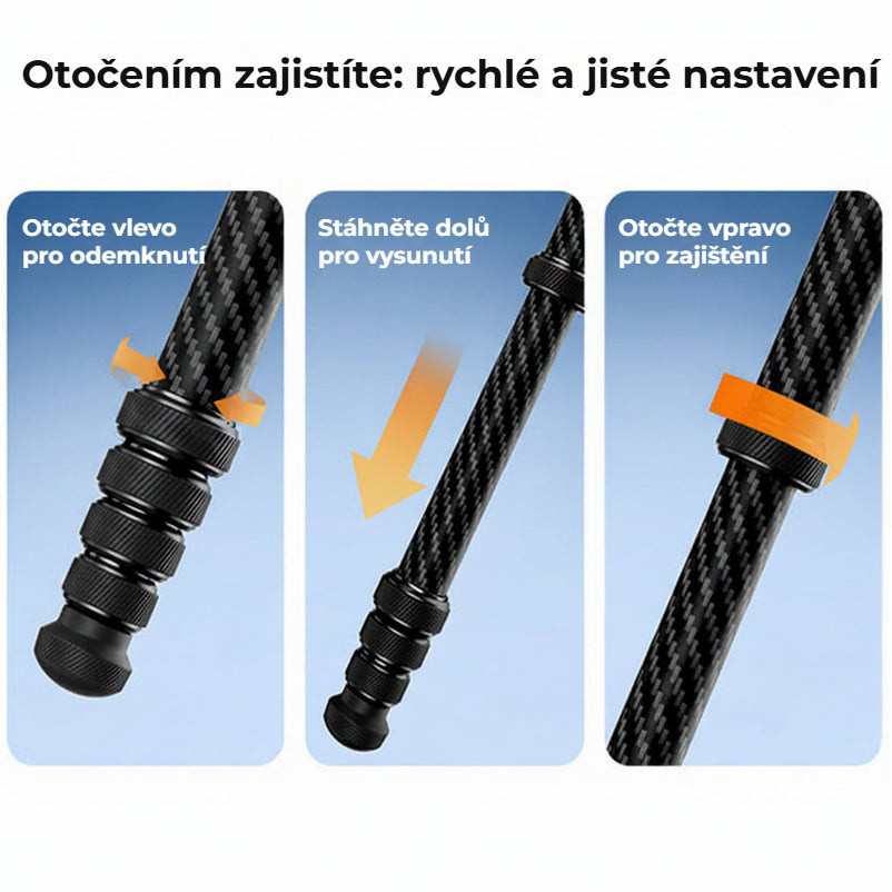 Ulanzi TZ01 Versatile 2-in-1 Carbon Fiber Tripod – Otočné zámky nohou