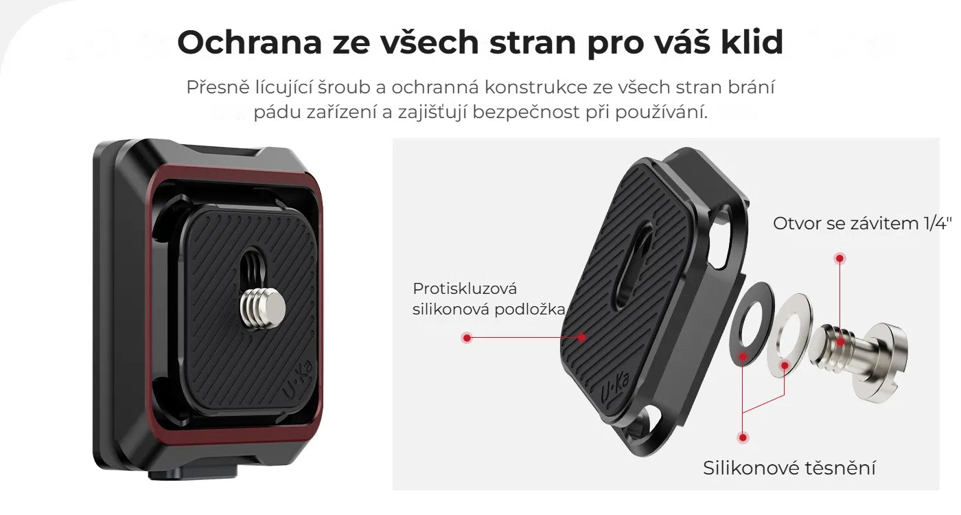 Ulanzi Uka Quick Release Plate and Base Kit – Ochrana ze všech stran