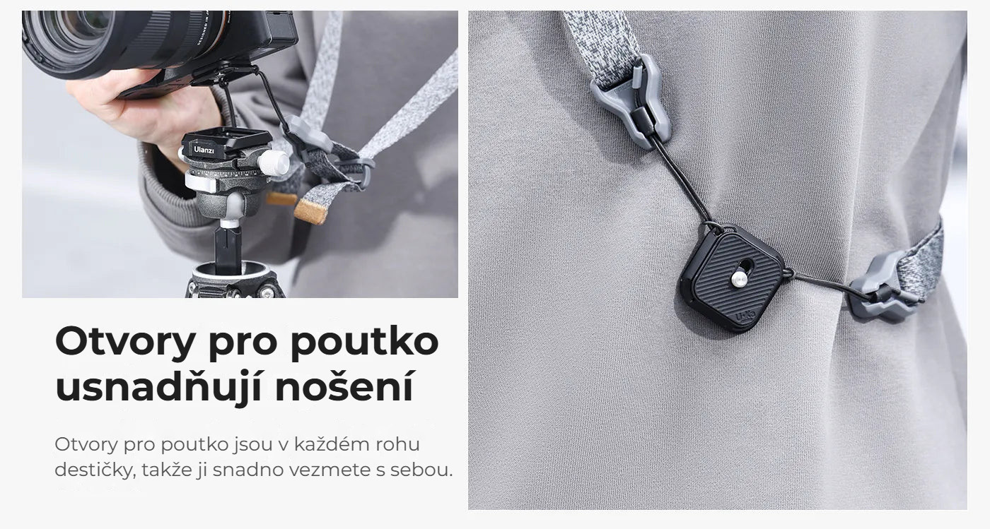 Ulanzi Uka Quick Release Plate and Base Kit – Otvory pro poutko