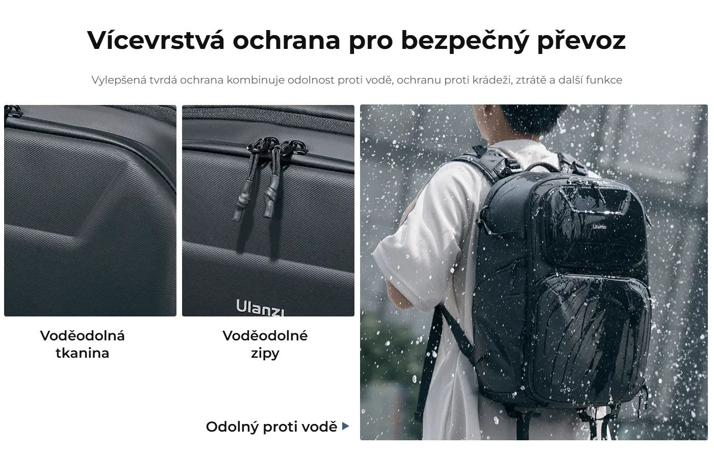 Ulanzi BP10 Hardshell Camera Backpack – Vícevrstvá ochrana
