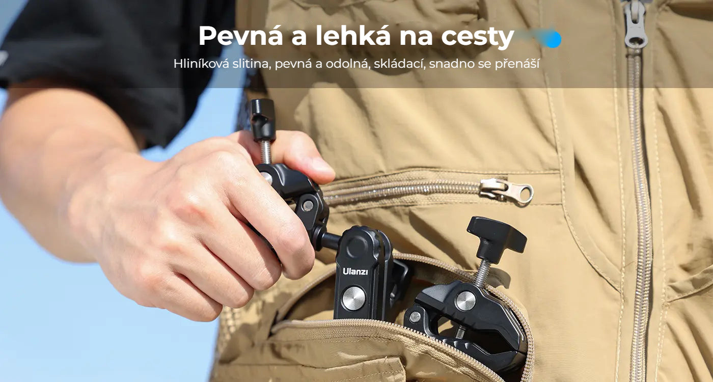 Ulanzi CO17 Super Clamp s dvojitou kulovou hlavou – Pevná a lehká na cesty