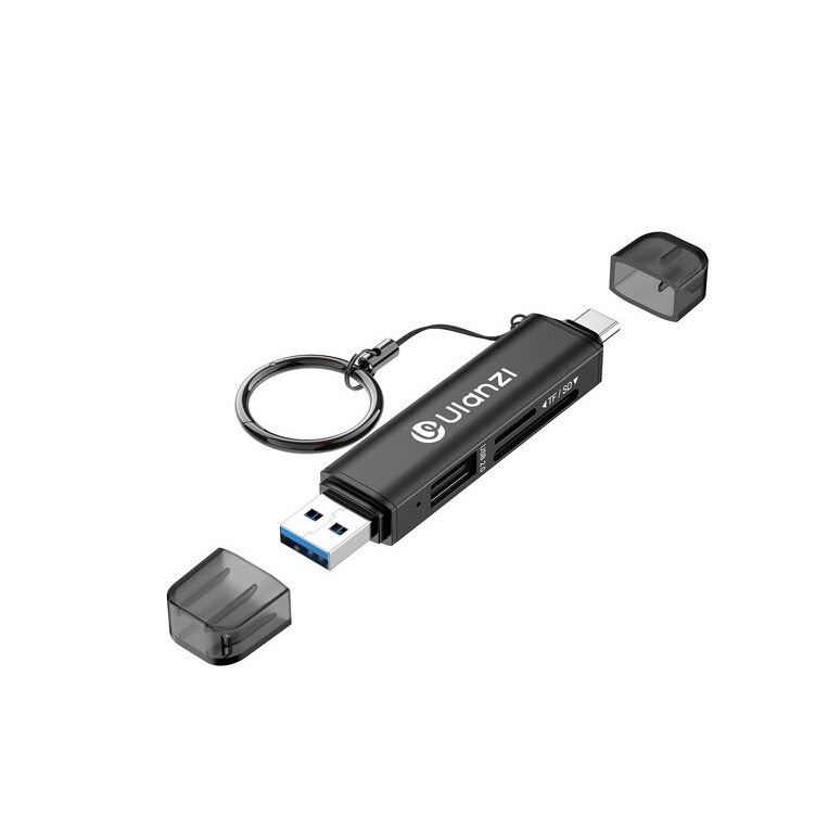 Ulanzi CR1 čtečka karet 3 v 1 s USB-C a USB-A – Dva konektory, dva sloty a USB-A