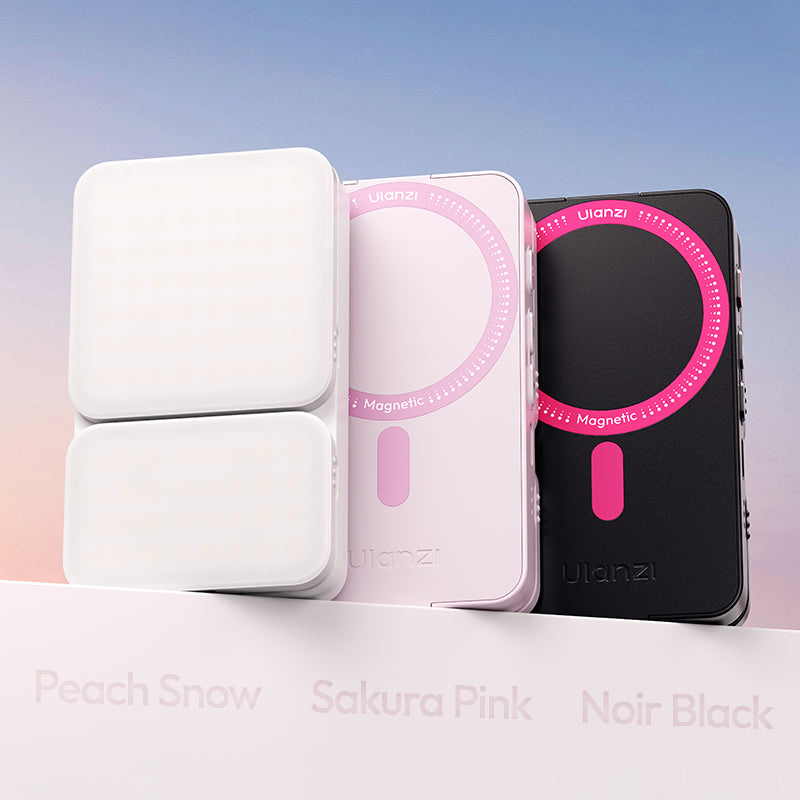Ulanzi GL01 GlowUp světlo (Peach Snow) – Tři barevná provedení