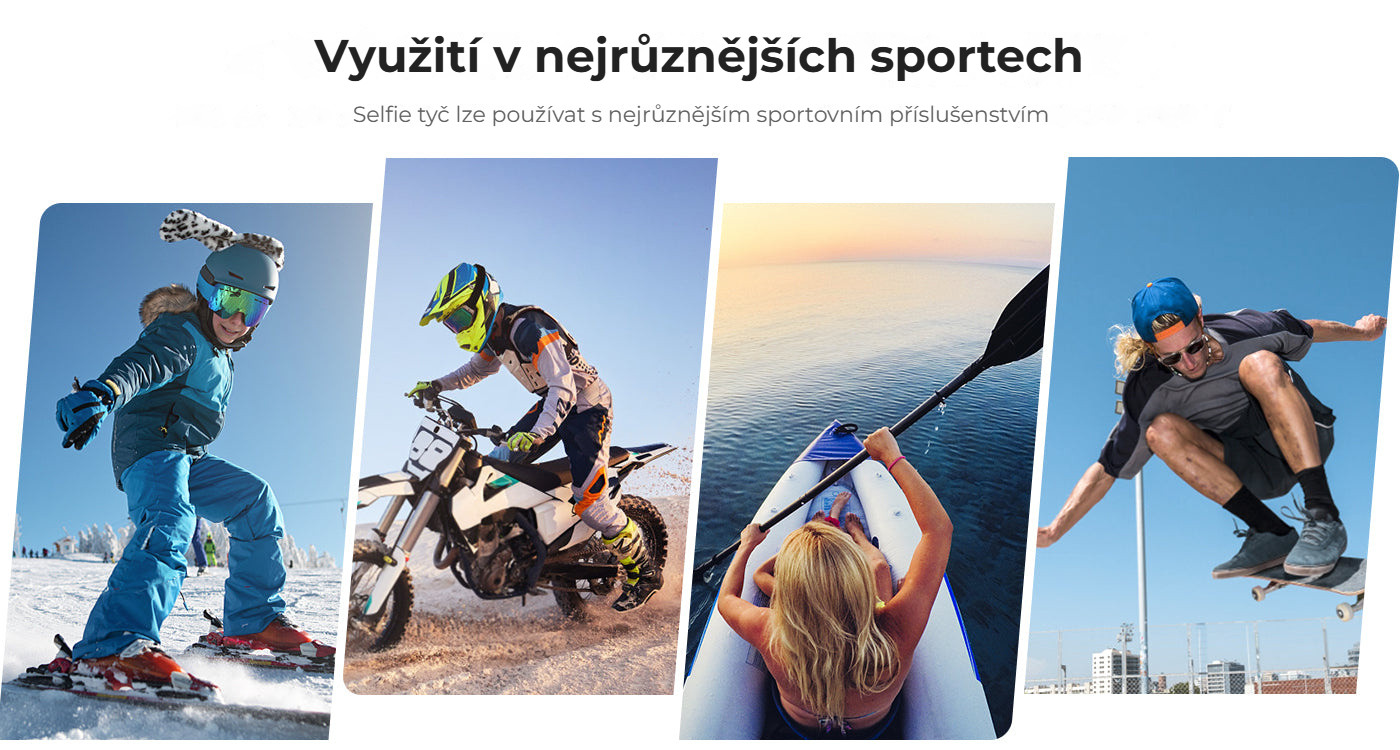 Ulanzi MT-76 Go-Quick II selfie tyč 1,5 m – Pro nejrůznější sporty