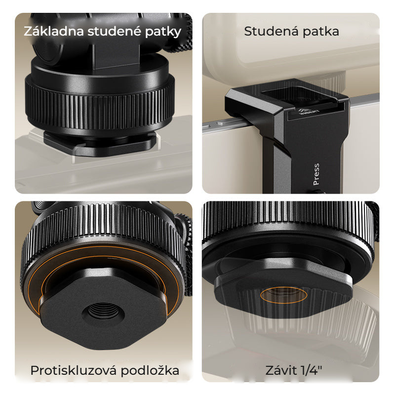 Ulanzi MA61 QuickClip – Studená patka, silikon a závit 1/4″