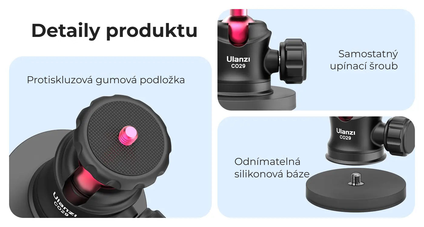 Ulanzi Magnetic Camera Mount for GoPro – Detaily provedení