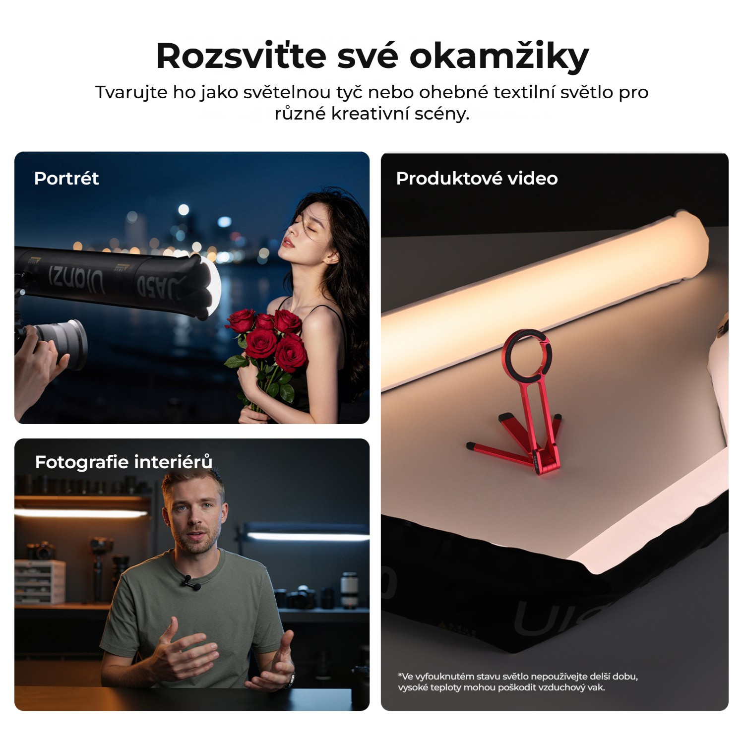 Ulanzi UA50 nafukovací světlo – Tvarovatelné osvětlení