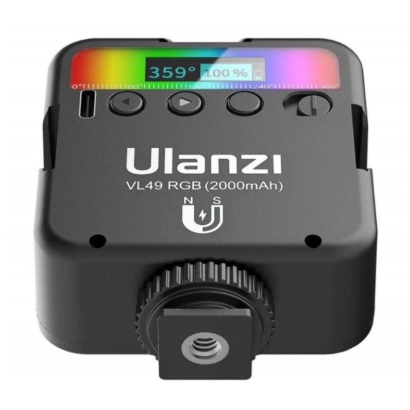 Ulanzi VL49 RGB LED světlo – Displej a ovládání