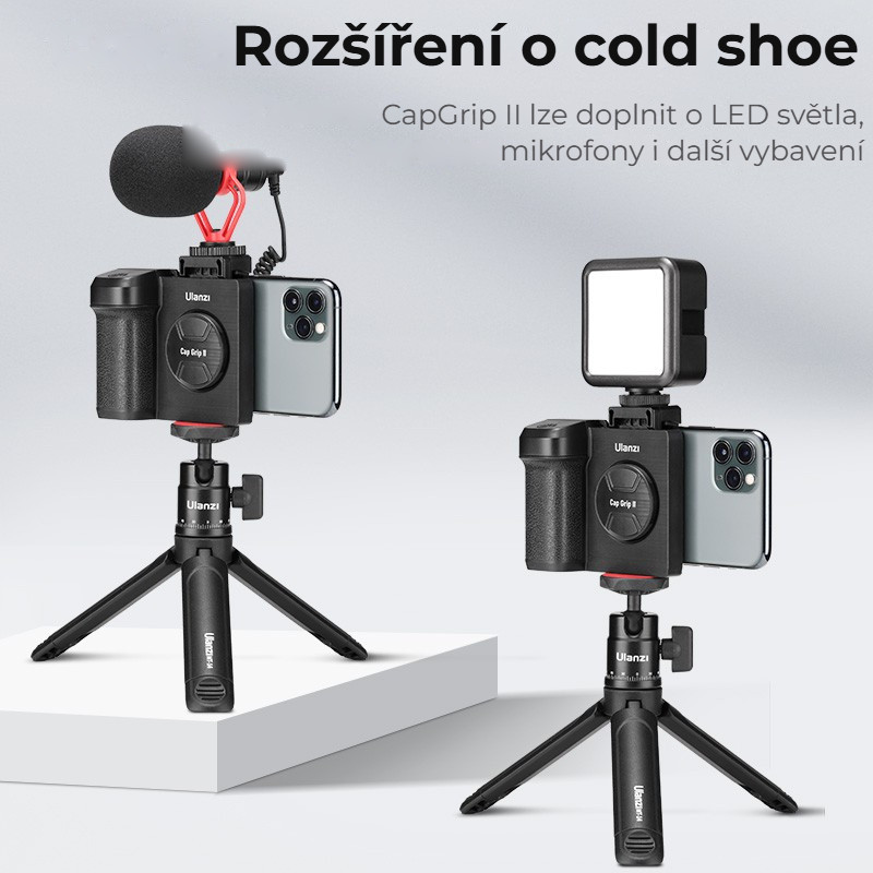 Ulanzi CG01 Bluetooth Smartphone Camera Grip – Studená patka na vršku