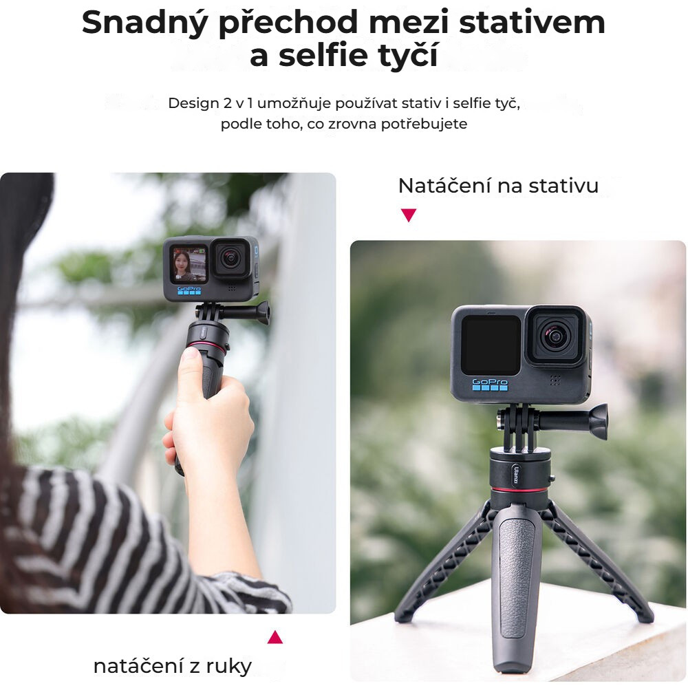 Ulanzi Go-Quick II ministativ – Rukojeť i stativ