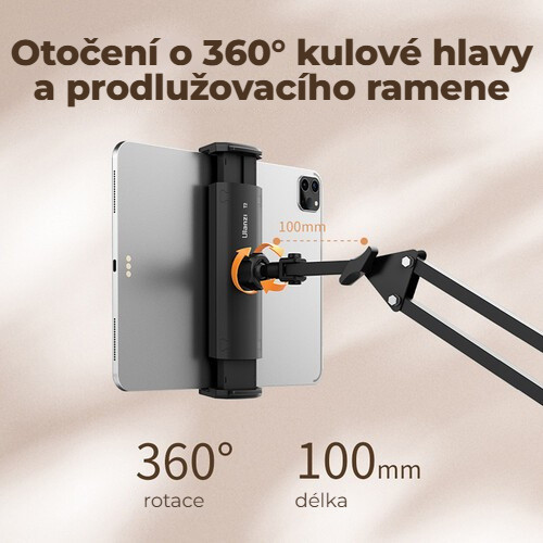 Ulanzi T2 stolní rameno – Kulová hlava otočná o 360°