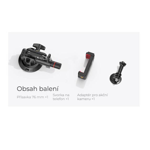 Ulanzi SC-01 přísavný držák 76 mm – Obsah balení