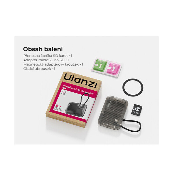 Ulanzi CC02 Portable SD Card Reader – Co je v balení